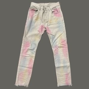 MNML Jeans 29” Grey With Multi Color Detail